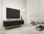 Έπιπλο τηλεόρασης ORO_MDF επιτοίχιο ανθρακί 135x30x32cm - Image 2