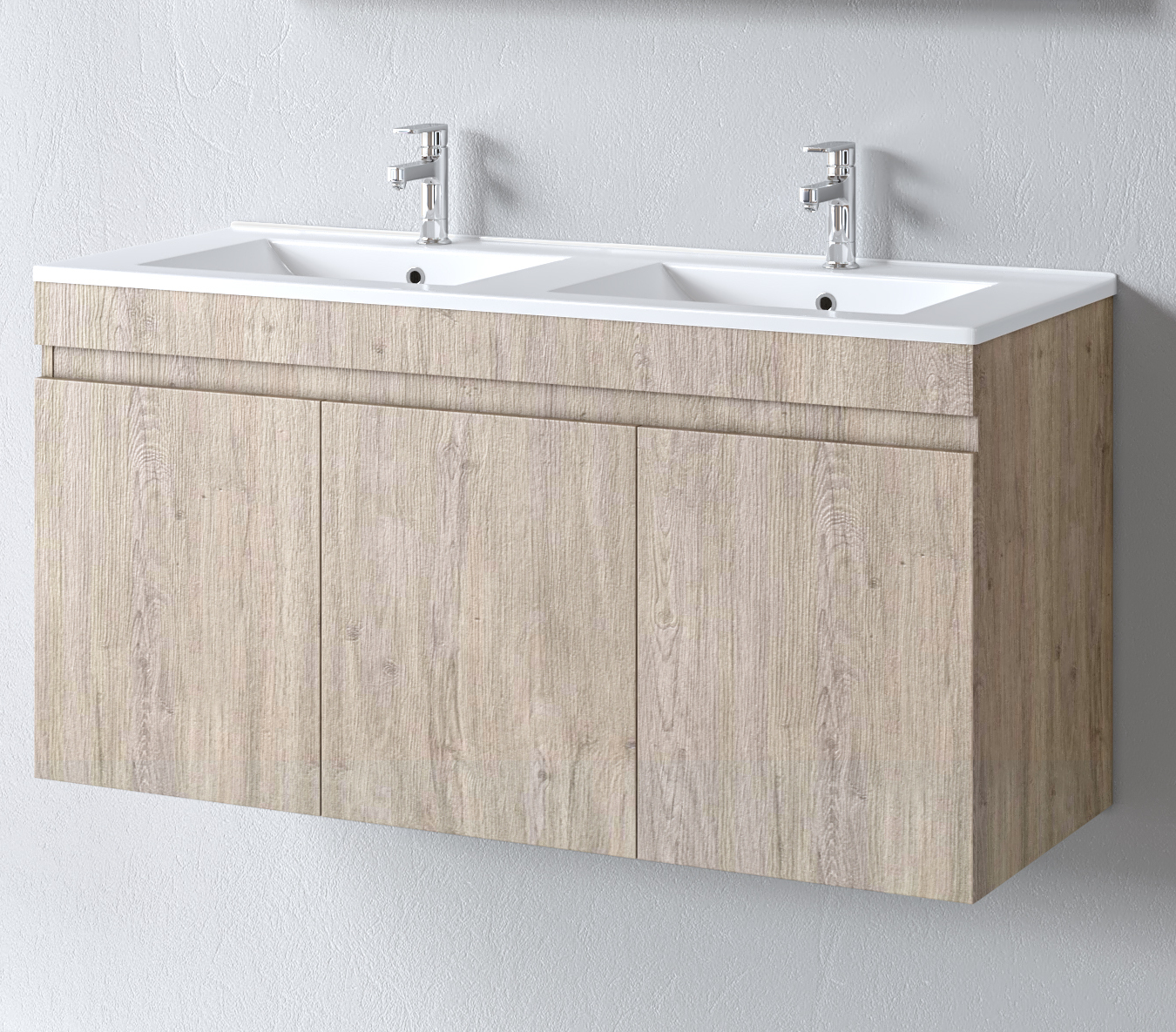 Omega_BEIGE_120_DIPLOS-base Σετ Πάγκου OMEGA 120cm με Διπλό Νιπτήρα χρ.BEIGE OAK S3BOM120BO0D - Image 1