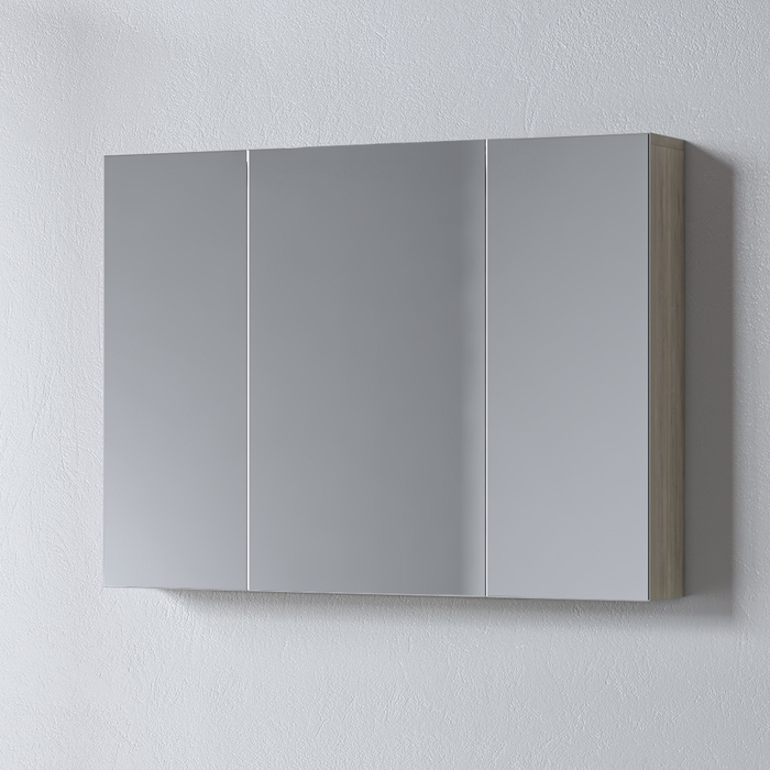 Omega_Beige_oak_MIRROR_100 Καθρέφτης OMEGA BEIGE OAK 100 3MOM100BO0W με ντουλάπια 95x14x65cm - Image 1
