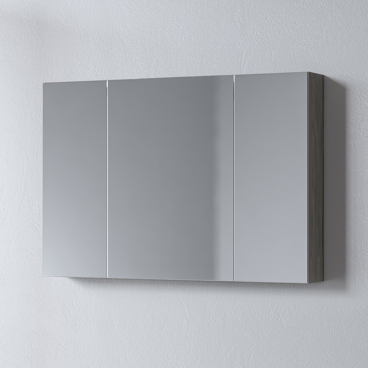 Omega_Berlin_mirror_100 Καθρέφτης OMEGA BERLIN 100 3MOM100BE0W με ντουλάπια 95x14x65cm - Image 1