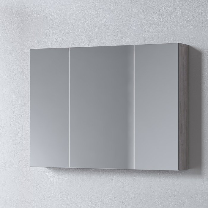 Omega_Grey_mirror_90 Καθρέφτης OMEGA GREY OAK 90 3MOM090GO0W με ντουλάπια 90x14x65cm - Image 1