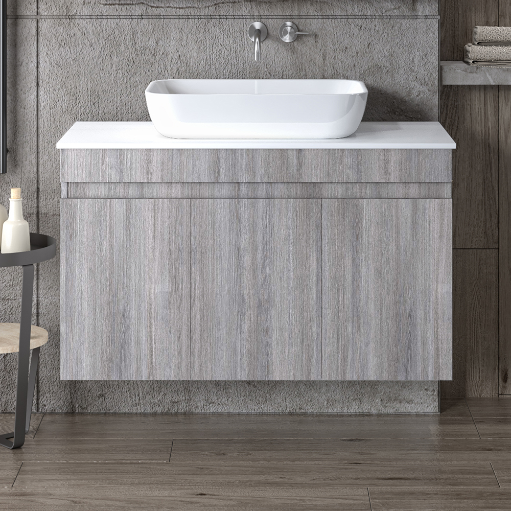 Omega_Grey_oak_100 ΣΕΤ ΠΑΓΚΟΥ OMEGA TOP 100cm χρ.GREY OAK S3BOMT100GO - Image 1