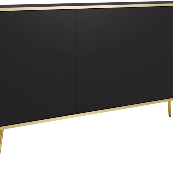 Μπουφές Oro Ανθρακί με χρυσά πόδια 160x85x39cm