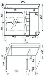 ΚΑΘΡΕΦΤΗΣ PENELOPE LED 900x700mm χρ.CREAM WHITE - Image 2