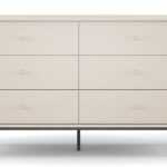 Συρταριέρα Mono χρώμα Μπεζ  με 6 συρτάρια 154x91x39cm