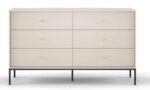 Συρταριέρα Mono χρώμα Μπεζ  με 6 συρτάρια 154x91x39cm