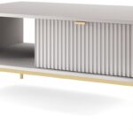 Τραπεζάκι Nova Γκρι + χρυσό 104x68x46cm