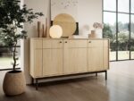 Μπουφές Japandi Φυσικό Dab linea 153x83x39cm - Image 2