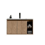 Σετ Πάγκου REA 80 cm Κόντρα Πλακέ Θαλάσσης Plywood χρ. CAPUCCINO S3BREA080CAP