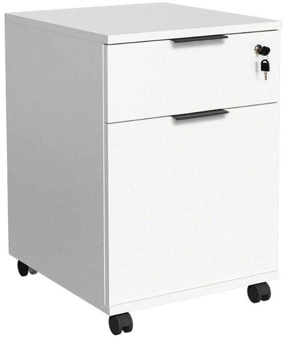 RKM-311-DD-1 Συρταριέρα γραφείου RKM-311-DD Rio Λευκό 41x61x45cm - Image 1