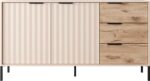 Μπουφές Rave με συρτάρια Μπεζ+φυσικό Viking 153x82x40cm