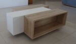 Τραπεζάκι Raylie-2 Φυσικό+Λευκό Μ110xΥ41xΠ75cm - Image 2