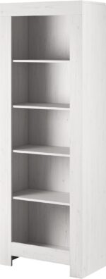 Βιβλιοθήκη Rene: Λευκό παλαιωμένο 70x197x37cm