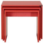 Σετ τραπεζάκια Ζιγκόν SHP-103-KK Κόκκινο 55x47x40cm - Image 2