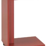 Τραπεζάκι SHP-109-KK C-Shape Κόκκινο Μ45xΥ65xΒ35cm