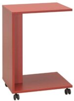 Τραπεζάκι SHP-109-KK C-Shape Κόκκινο Μ45xΥ65xΒ35cm