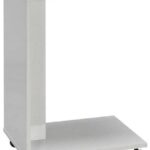 Τραπεζάκι SHP-108-PP C-Shape Λευκό High gloss 35x65x45cm