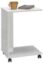 Τραπεζάκι SHP-108-PP C-Shape Λευκό High gloss 35x65x45cm - Image 2
