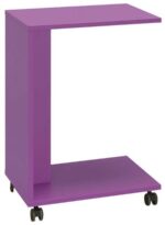 Τραπεζάκι SHP-108-UU C-Shape Μοβ 35x65x45cm