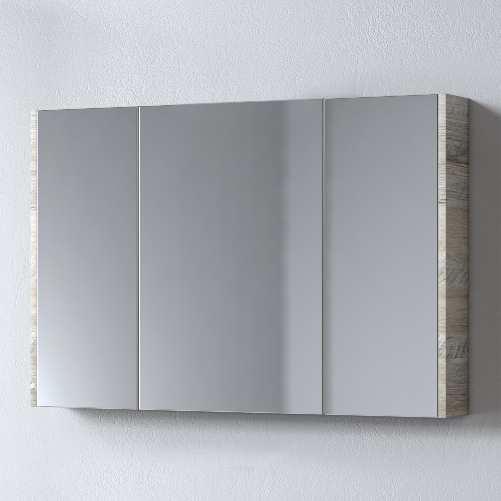 Savina_natural_mirrors_100 Καθρέφτης SAVINA NATURAL OAK 100 3MSA100NO0W με ντουλάπια 97x14x65cm - Image 1