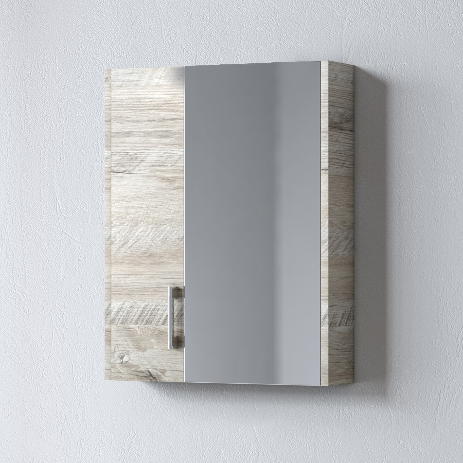 Savina_natural_mirrors_55 Καθρέφτης SAVINA NATURAL OAK 55 3MSA055NO0W με ντουλάπια 51x14x65cm - Image 1