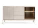 Μπουφές Sento με βιτρίνα και συρτάρια Λευκό Kazmir 154x83x39cm
