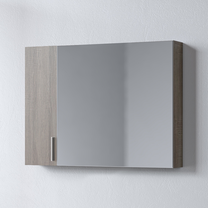 Siena_sonoma_DArk-_mirror_90 Καθρέφτης SIENA SONOMA DARK 90 3MSI090SD0W με ντουλάπια 87.5x14x65cm - Image 1