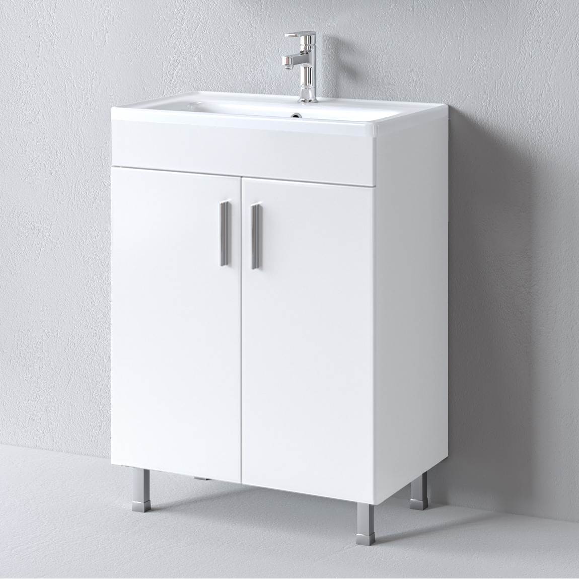 Skopelos_White_60_BASE-S3BSK060WH0 Πάγκος με τέσσερα ποδαράκια Skopelos White 80 S3BSK080WH0 78x36x83cm - Image 1