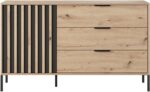 Μπουφές Tally φυσικό Artisan+ανθρακί 138x82x40