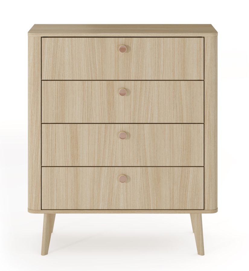 VIKI_K88 Συρταριέρα Viki Φυσικό Dab Barista 88x103x38cm - Image 1