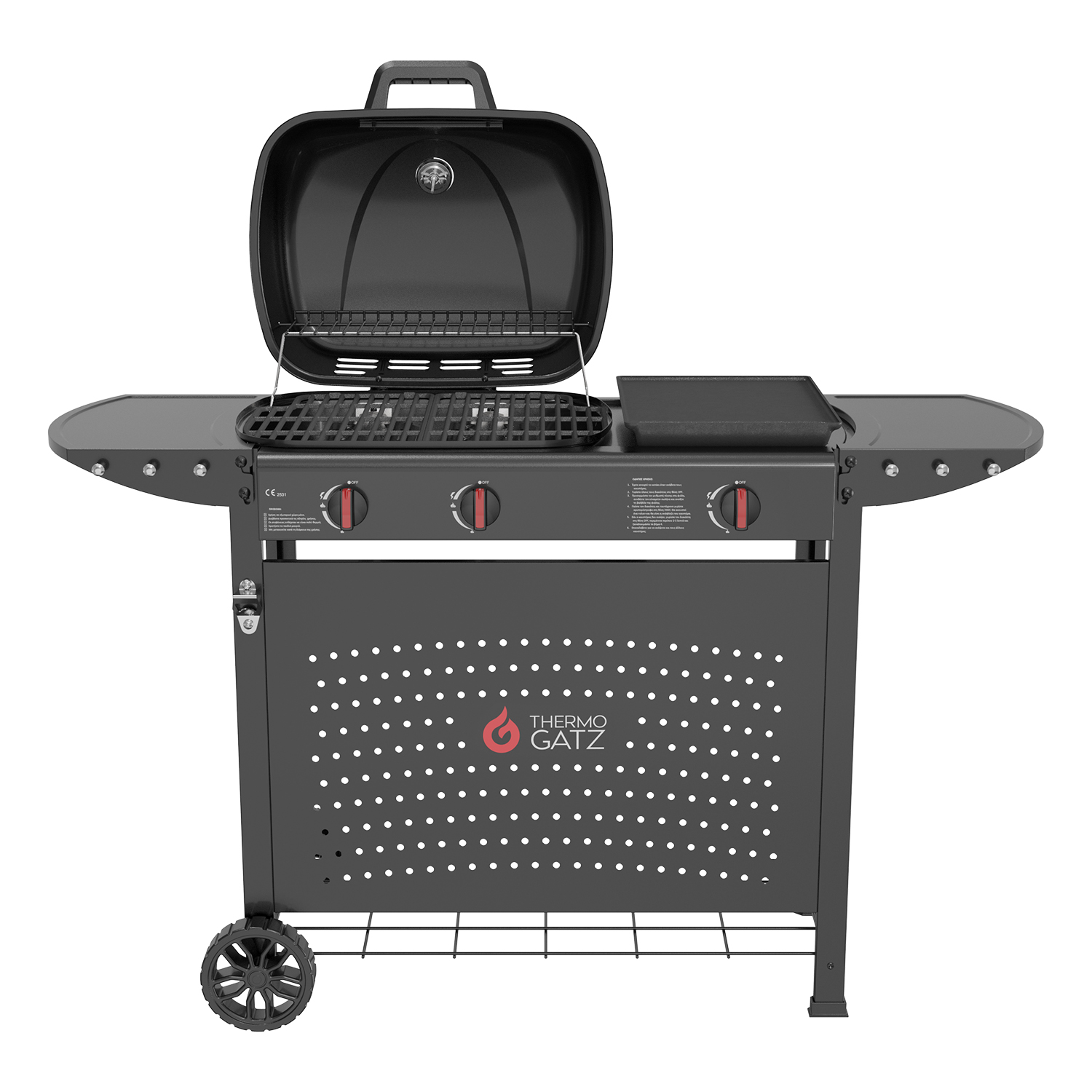 bbq-ygraerioy-grill-2-plancha-thermogatz-lpg BBQ ΥΓΡΑΕΡΙΟΥ GS GRILL 2 + PLANCHA 8kW - Image 1