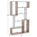 ΒΙΒΛΙΟΘΗΚΗ SHAY HM8768.01 85X22X140 ΛΕΥΚΟ - Image 3