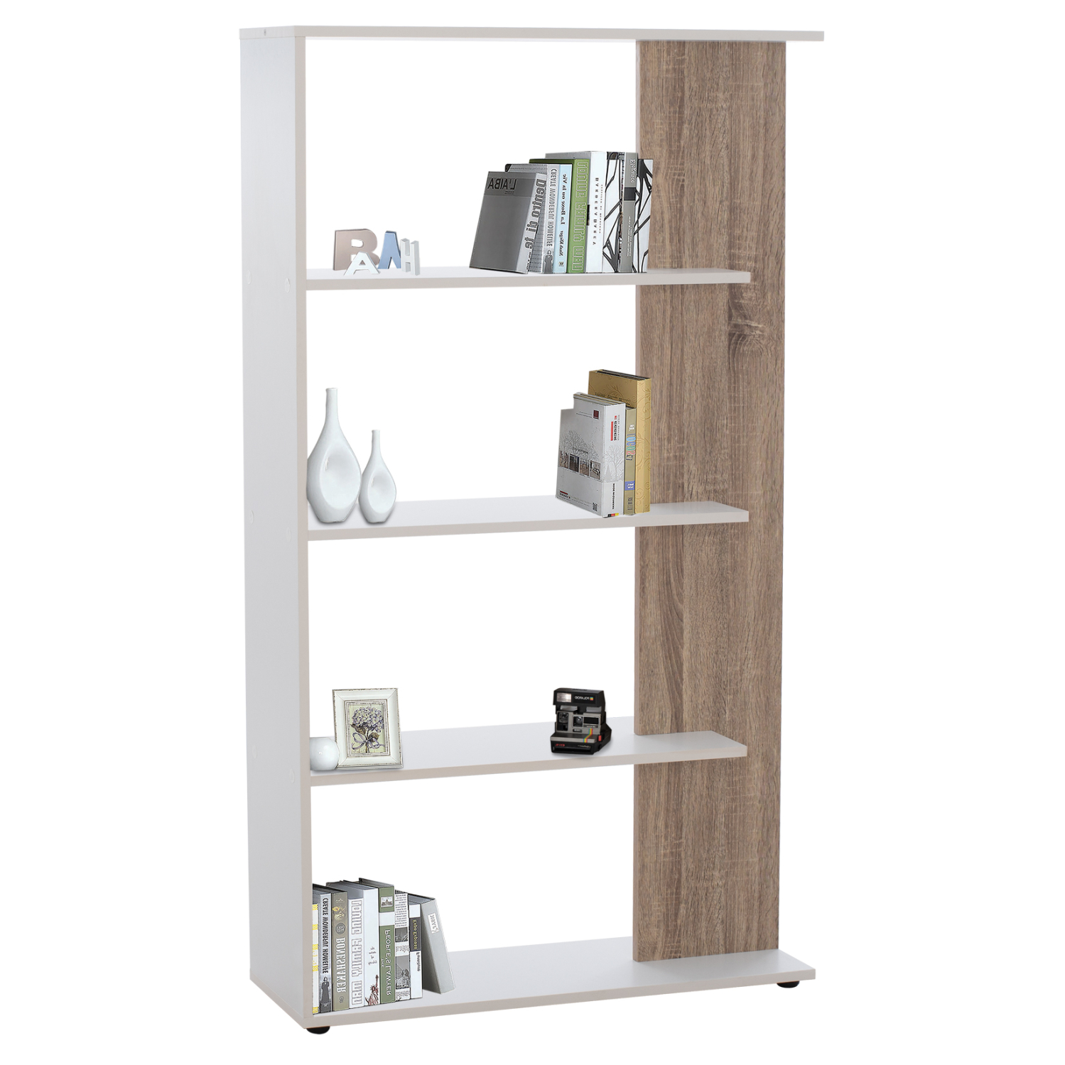 bibliothiki-fb98770-80x23x141-leyko ΒΙΒΛΙΟΘΗΚΗ HARVEY HM8770 80X23X141 ΛΕΥΚΟ - Image 1