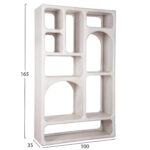 ΒΙΒΛΙΟΘΗΚΗ HANDYR HM9707 ΜΑΣΙΦ ΞΥΛΟ MANGO ΣΕ ΛΕΥΚΟ ΧΡΩΜΑ 100x35x165Yεκ. - Image 2