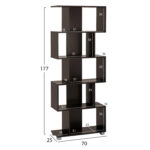 ΒΙΒΛΙΟΘΗΚΗ ΜΕΛΑΜΙΝΗΣ EZIR HM2385.01 ΒΕΓΓΕ 70x25x177Υ εκ. - Image 2