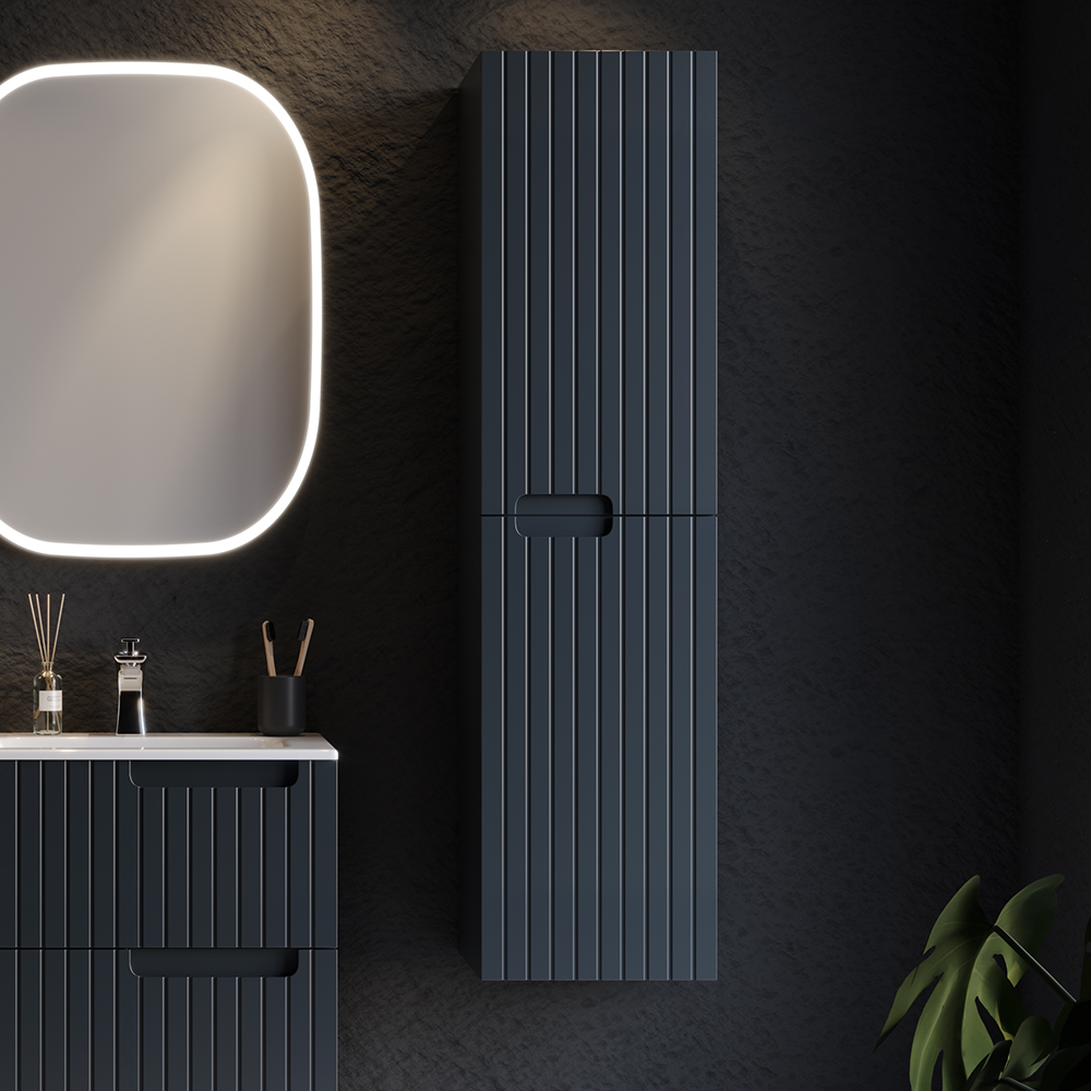 enza-cabinet-ant-gri Στήλη ENZA Ανθρακί MDF 18mm Λάκα 35 3CENZ035ANTM κρεμαστή - Image 1
