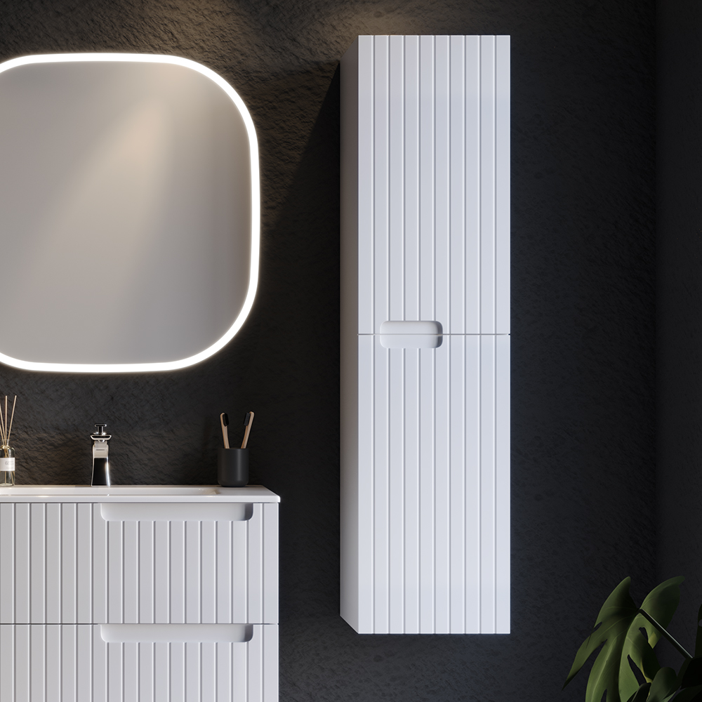enza-cabinet-mat-beyaz Στήλη ENZA Λευκό MDF 18mm Λάκα 35 3CENZ035WHM κρεμαστή - Image 1