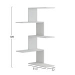 ΕΠΙΤΟΙΧΙΑ ΡΑΦΙΕΡΑ RORY HM8931.11 ΜΕΛΑΜΙΝΗ ΣΕ ΛΕΥΚΟ 22x51,5x109Υ εκ. - Image 2