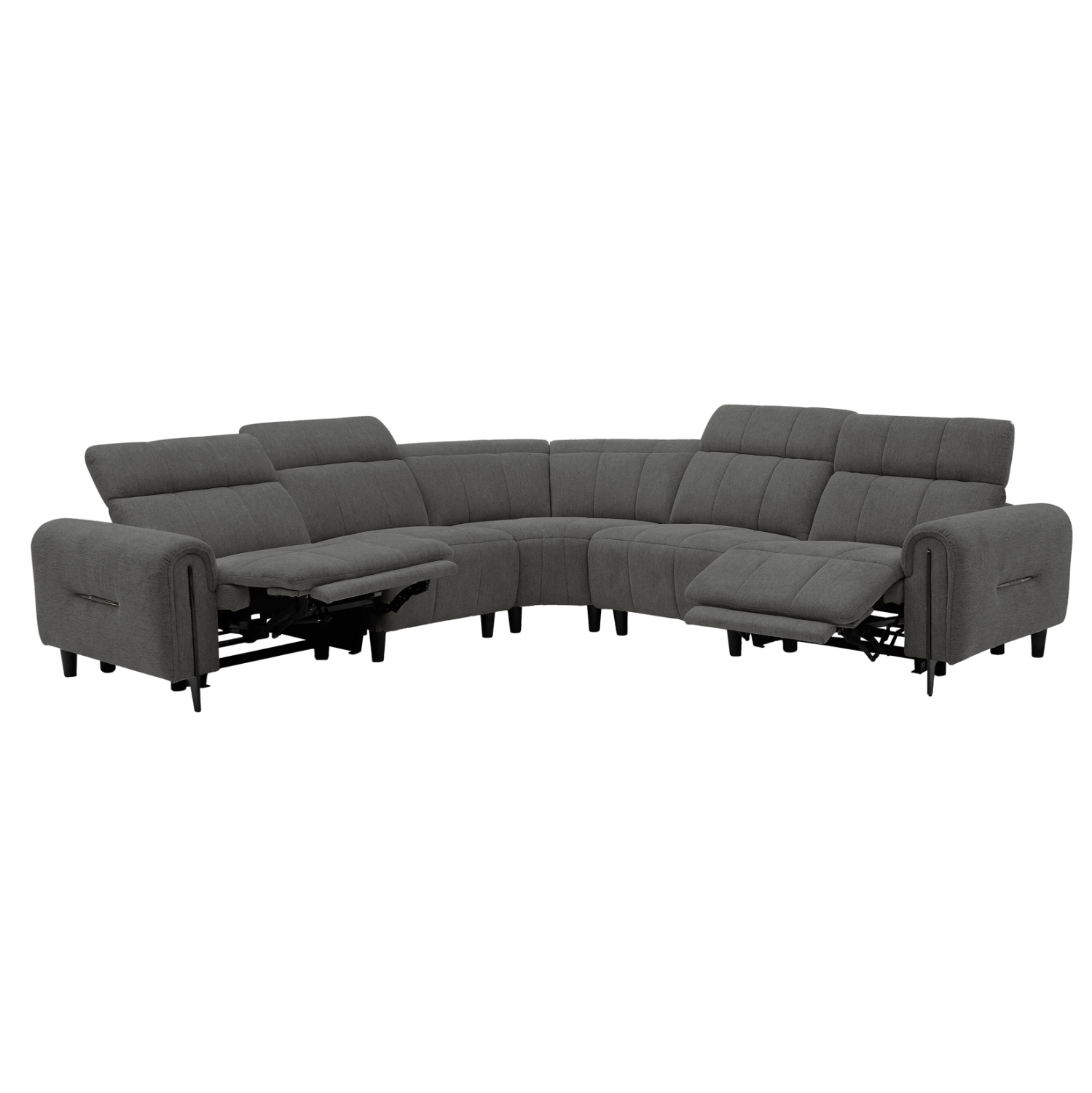 goniakos-kanapes-me-recline-fb9329001-gk ΓΩΝΙΑΚΟΣ ΚΑΝΑΠΕΣ ΜΕ RECLINE ORACLE HM3290.01 ΓΚΡΙ ΥΦΑΣΜΑ 260x260x90(κάθισμα)x94Υεκ. - Image 1