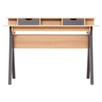 ΓΡΑΦΕΙΟ REXIN HM18290 ΜΕΛΑΜΙΝΗ ΣΕ SONAMA-ΓΚΡΙ 120x19-59x75-85,5ΥΥεκ. - Image 3