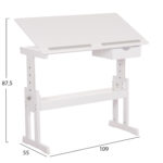 ΓΡΑΦΕΙΟ/ΣΧΕΔΙΑΣΤΗΡΙΟ ASCENT HM18289 MDF ΣΕ ΛΕΥΚΟ 109x55x87,5Υεκ - Image 4