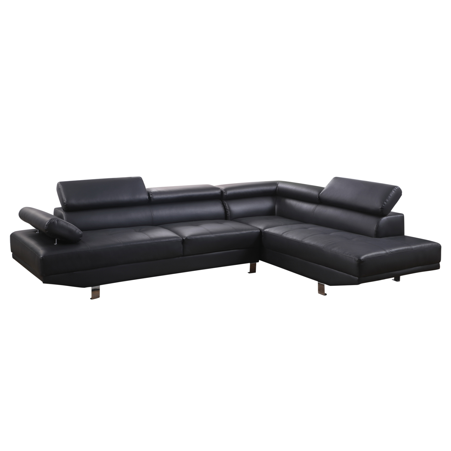 kanapes-gonia-dexia-fb9308402r-apo-mayro ΚΑΝΑΠΕΣ ΓΩΝΙΑ GORO ΔΕΞΙΑ HM3084.02R ΑΠΟ ΜΑΥΡΟ PU 270x200x87Υ εκ. - Image 1