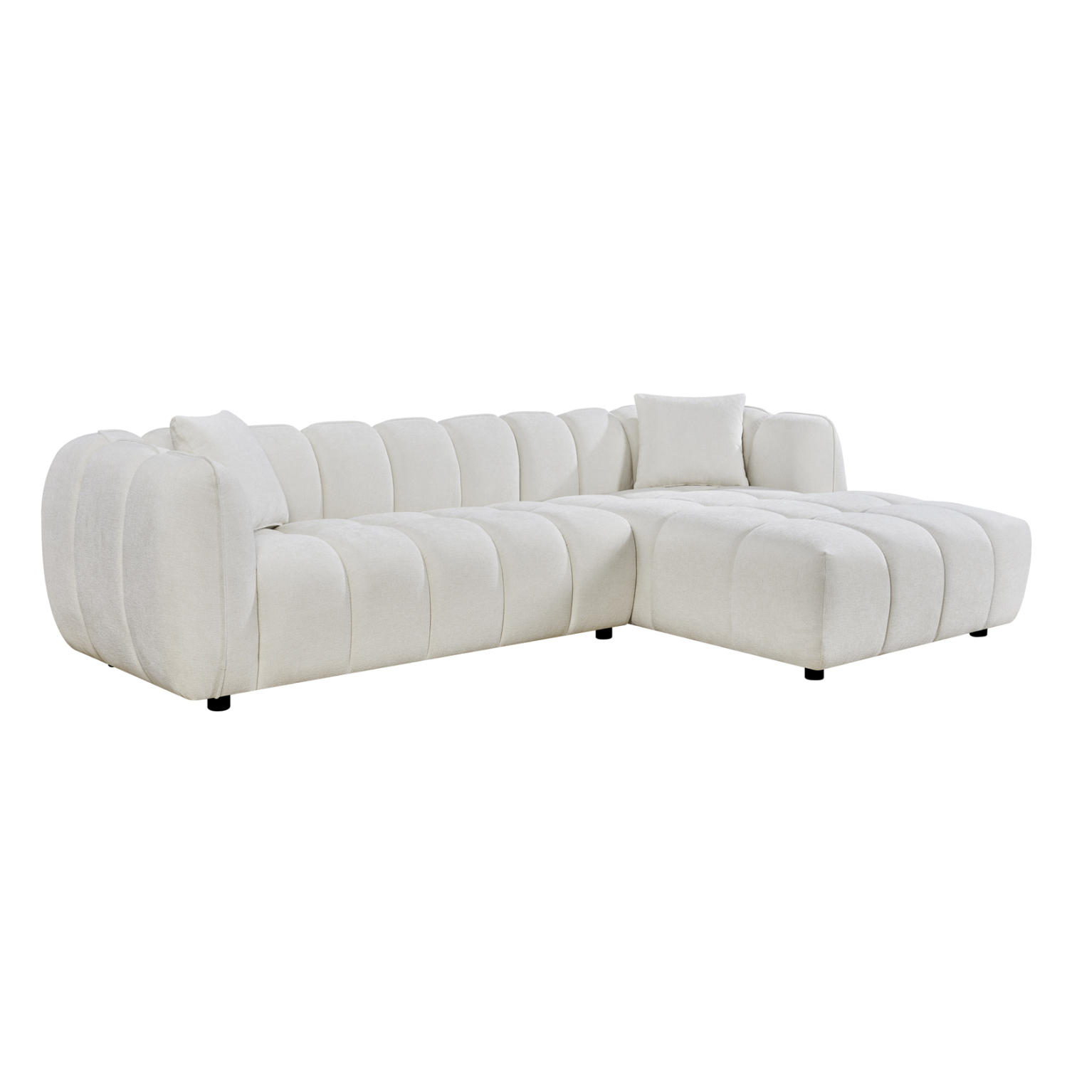 kanapes-gonia-dexia-fb9332602r-ekroy-yfa ΚΑΝΑΠΕΣ ΓΩΝΙΑ (ΔΕΞΙΑ) LYKKE HM3326.02R ΕΚΡΟΥ ΥΦΑΣΜΑ 280x89-165(η γωνία)x70Υεκ - Image 1