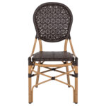 ΚΑΡΕΚΛΑ ΑΛΟΥΜΙΝΙΟΥ BAMBOO LOOK ΜΕ ΚΑΦΕ PE RATTAN HM5925.01 47x58x95Yεκ. - Image 3
