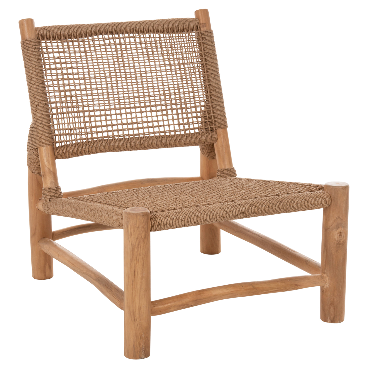 karekla-fb95986-xylo-teak-se-fysiko-kai- ΚΑΡΕΚΛΑ LONDER HM5986 ΞΥΛΟ TEAK ΣΕ ΦΥΣΙΚΟ ΚΑΙ ΣΥΝΘΕΤΙΚΟ RATTAN 63x77x77Υεκ. - Image 1