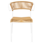 ΚΑΡΕΚΛΑ SUKI HM6053.01 ΜΕΤΑΛΛO ΛΕΥΚΟ KAI ΣΥΝΘ. RATTAN ΣΕ ΦΥΣΙΚΟ 54x62x80Υεκ - Image 3