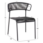 ΚΑΡΕΚΛΑ SUKI HM6053.02 ΜΕΤΑΛΛO KAI ΣΥΝΘΕΤΙΚΟ RATTAN ΣΕ ΜΑΥΡΟ 54x62x80Υεκ - Image 2