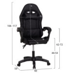 ΚΑΡΕΚΛΑ GAMING STRATUS HM1231.01 ΜΑΥΡΟ PVC--ΜΕ ΜΑΞIΛΑΡΑΚΙΑ ΜΕΣΗΣ/ΚΕΦΑΛΗΣ 60x59x117Υεκ - Image 2