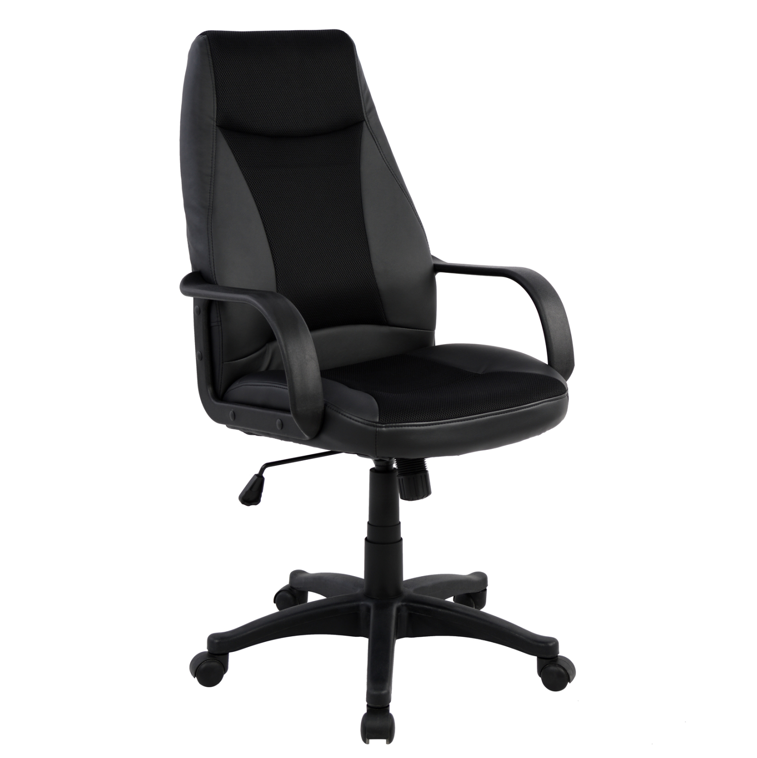 karekla-grafeioy-fb9100101-dieythyntoy-m ΚΑΡΕΚΛΑ ΓΡΑΦΕΙΟΥ GAMING SIVIR HM1001.01 ΜΕ ΜΑΥΡΟ PU 59x 60x115 εκ. - Image 1