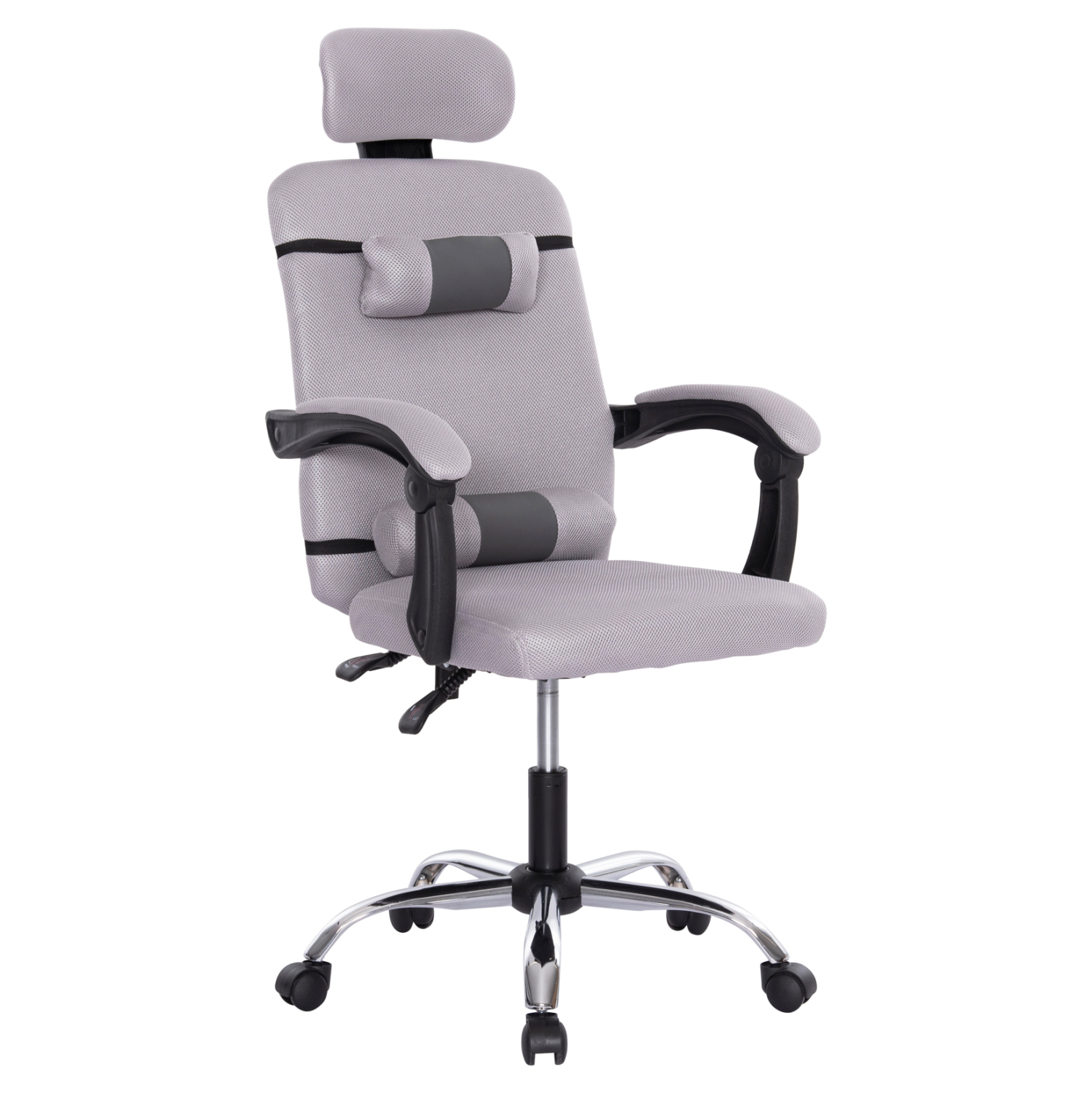 karekla-grafeioy-fb9119602-gkri-mesh-met ΚΑΡΕΚΛΑ ΓΡΑΦΕΙΟΥ CRONER HM1196.02 ΓΚΡΙ MESH-ΜΕΤΑΛ.ΒΑΣΗ 58x67x124Υεκ. - Image 1